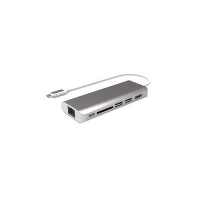 Mobility Lab - ML309880 - Mini dock USB-C power delivery - 6 en 1 - HDMI Hub usb 3.0 lector de tarjetas - Gris Sideral