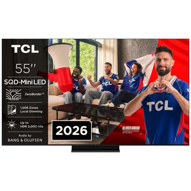 Téléviseur connectée TCL 55C89L 55 pouces 4K Mini LED SQD Google TV 120 Hz VRR 144 Hz HDR FreeSync Premium Pro Noir