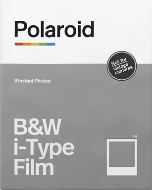 Paquete de 8 películas fotográficas para NOW i-Type Polaroid en blanco y negro