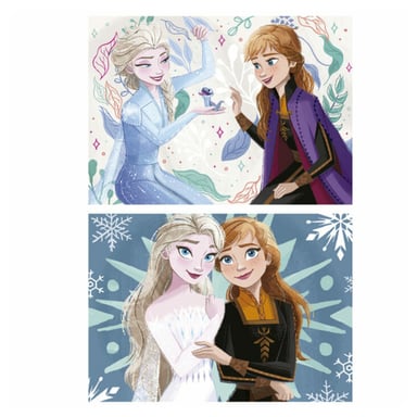Ensemble de Puzzles Reine des Neiges 2 - 2 Puzzles de 20 Pièces avec Anna et Elsa