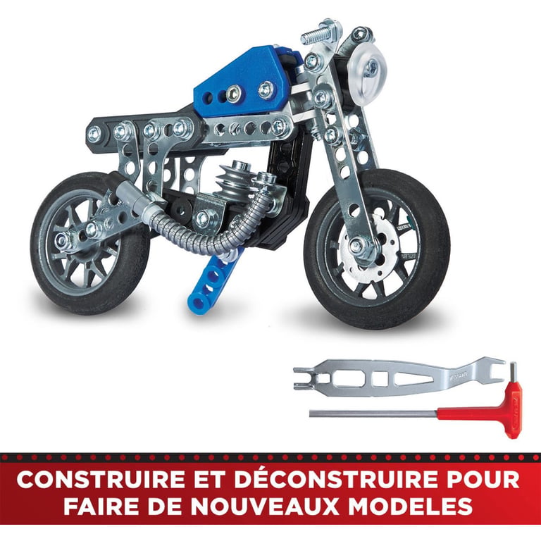 Bandai Meccano Moto 5 en 1 Coffret de Construction 5 Modèles 174 pièces 2 outils notice Kit Activité assemblage moto Jouet Enfant et + Idée Cadeau ado et collectionneurs APM20103 - vue 9