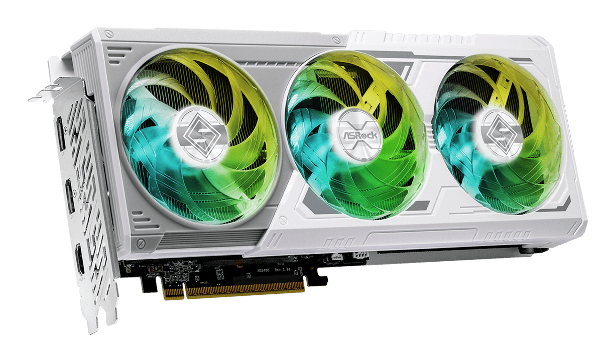 Radeon ASRock RX 9060 XT Steel Legend OC - vue 3