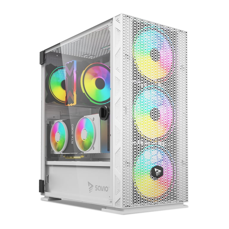Savio Raptor X1 ARGB GlassMesh Computer Case Midi Tower Neuf
