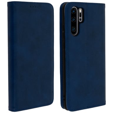 Housse pour Huawei P30 Pro Étui Porte-cartes Support Stand Silicone Bleu nuit