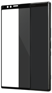 Protector de pantalla de cristal templado de borde a borde para Sony Xperia 1, Negro