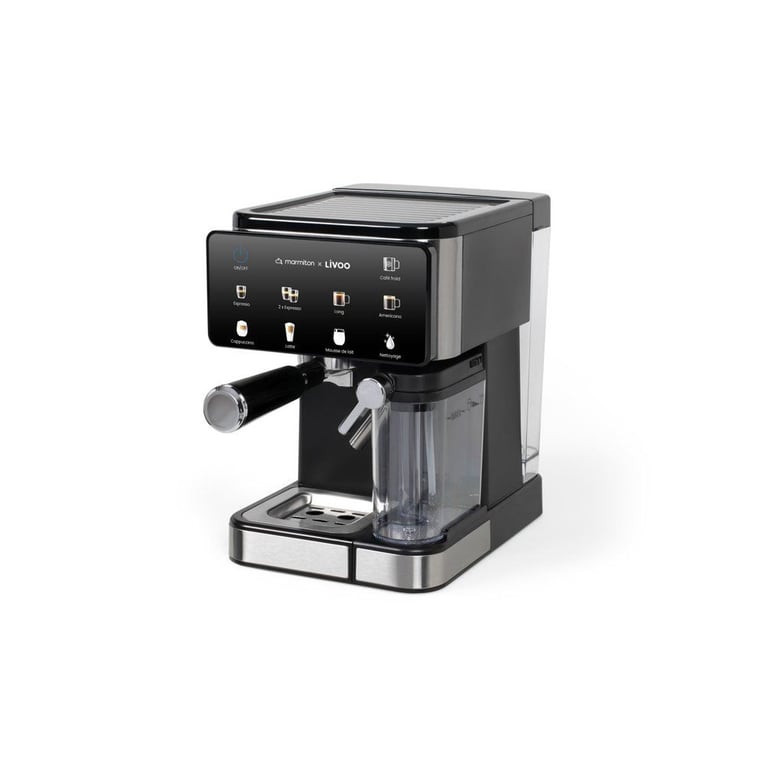 Machine à café expresso multifonction LIVOO x Marmiton DOD222CO Pression 20 bars et inox - vue 2