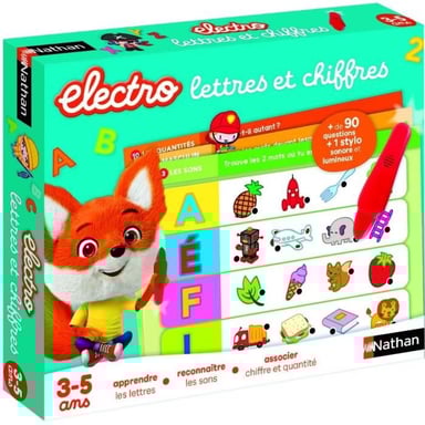 Juego electrónico de aprendizaje de letras y números para niños
