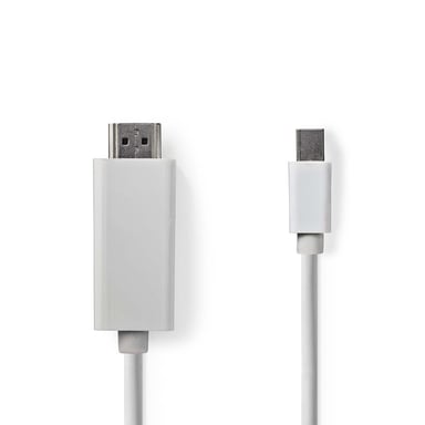 Nedis CCGP37600WT20 cable de vídeo y adaptador 2 m Mini DisplayPort HDMI Blanco