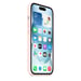 Coque en silicone avec MagSafe pour iPhone 15 Rose pâle