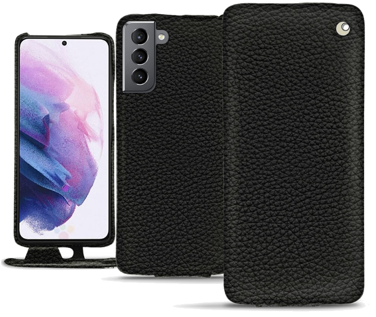 Housse cuir Samsung Galaxy S21 - Rabat verticalNoir