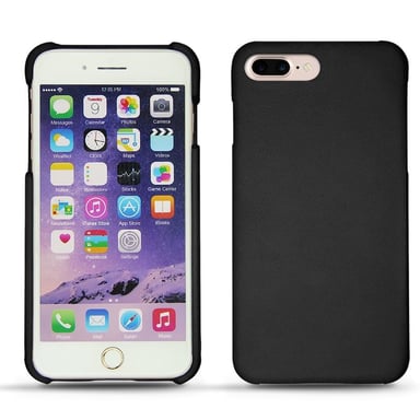 Apple iPhone 7 Plus Funda de piel - Tapa trasera - Negro - Piel lisa