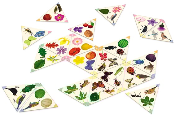 Tridomino Nathan : Juego de jardín educativo para niños