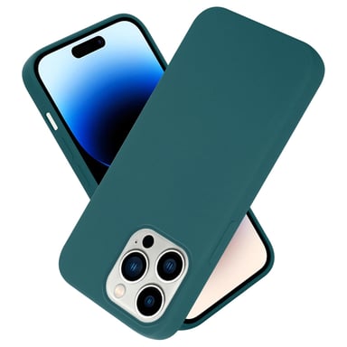 Coque pour Apple iPhone 14 PRO MAX en LIQUID GREEN Housse de protection Étui en silicone TPU flexible