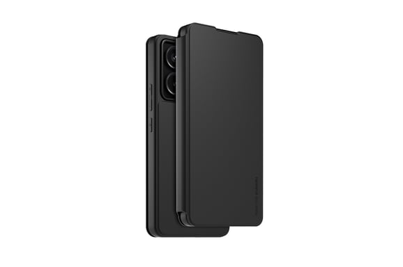 Made For Xiaomi Etui folio noir avec dragonne amovible pour Redmi Note 13 Pro Plus