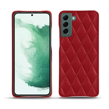 Coque cuir Samsung Galaxy S22+ -  - Rouge - Cuir lisse couture