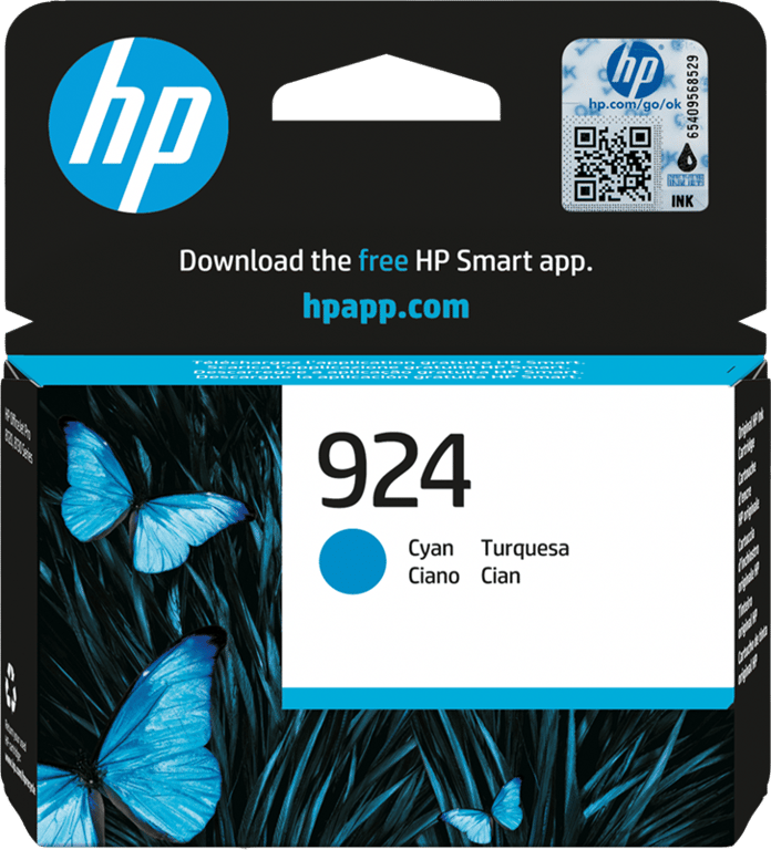 HP 924 Cyan Cartouche d'encre 4K0U3NE - Neuf