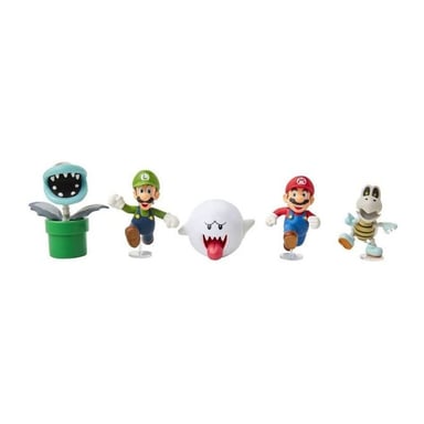 Confezione da 5 figurine - JAKKS PACIFIC - Super Mario Bros : Mario Boo! 10 cm