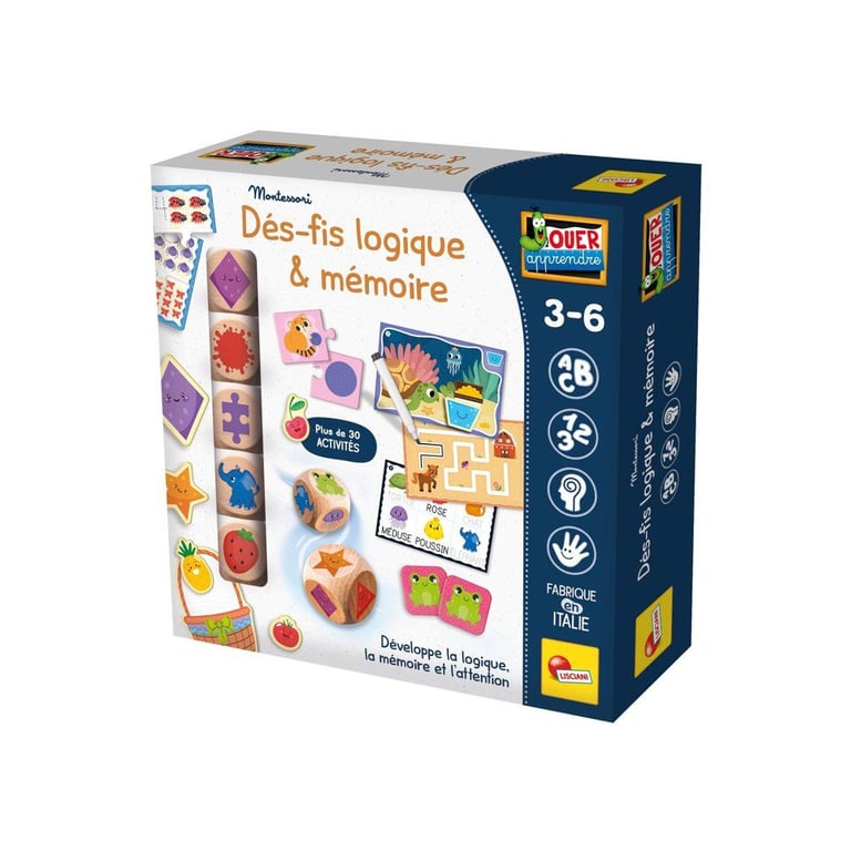 Jeu Éducatif Lisciani Giochi Jouer Apprendre – Logique et Mémoire Montessori 3-6 ans