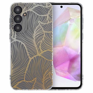 imoshion Coque Design pour Samsung Galaxy A35 - Golden Leaves