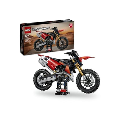 LEGO Technic 42238 Ducati Desmo450 MX Factory Moto tout-terrain 457 pièces Noir Rouge - Neuf
