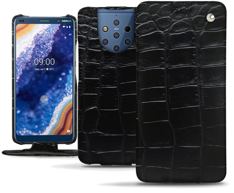 Housse cuir Nokia 9 PureView - Rabat verticalNoir