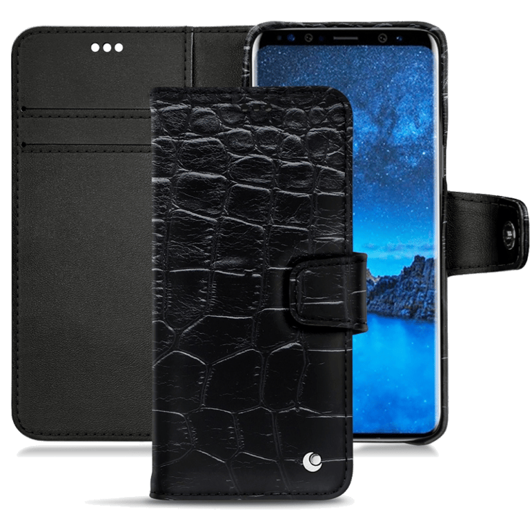 Housse cuir Samsung Galaxy S9 - Rabat horizontal portefeuilleNoir