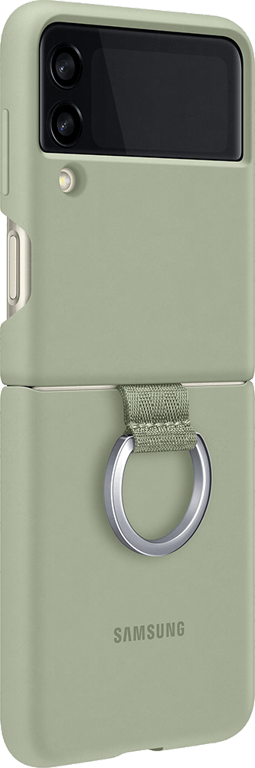 Coque Samsung G Z Flip 3 Silicone avec anneau Verte Samsung