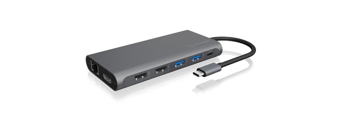 ICY BOX IB-DK4050-CPD Avec fil USB 3.2 Gen 1 (3.1 Gen 1) Type-C Anthracite - Neuf