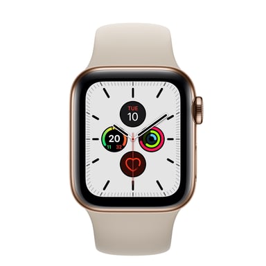 Apple Watch Series 5 OLED 40 mm Numérique 324 x 394 pixels Écran tactile 4G Or Wifi GPS (satellite)