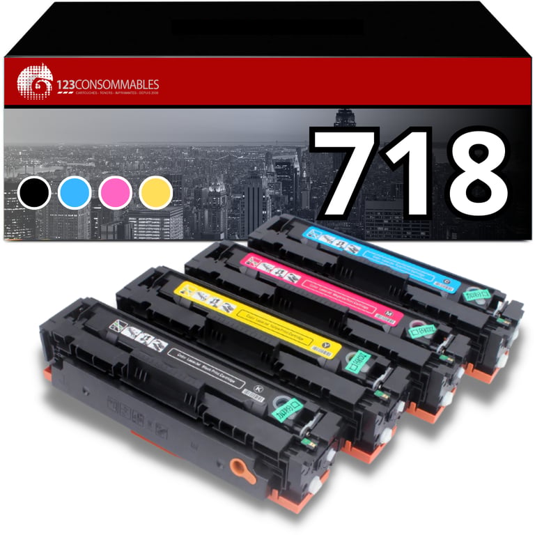 Pack 4 Toners compatibles Canon 718 Neuf