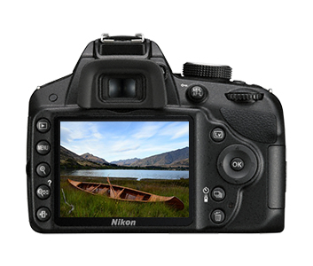 Nikon D3200 Noir - vue 2