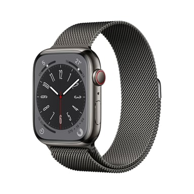 Apple Watch Series 8 OLED 45 mm Digital 396 x 484 Pixeles Pantalla táctil 4G Grafito Wifi GPS (satélite)