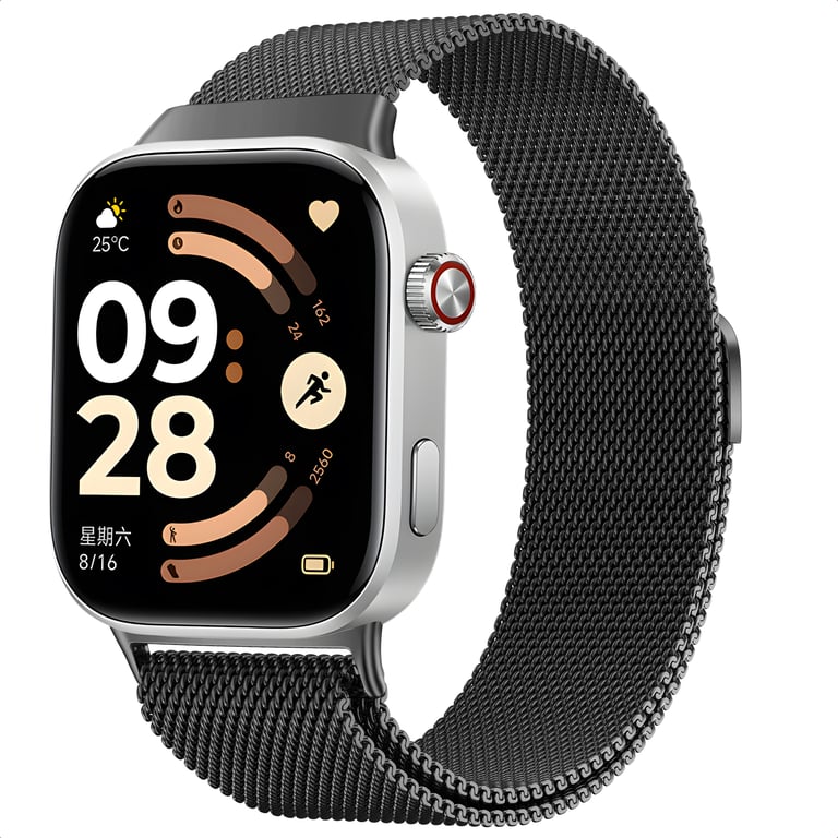 Bracelet Xiaomi Smart Band 9 Pro / 8 Pro 20mm Magnétique Milanais - vue 4