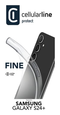 Cellularline Fine - Galaxy S24+ Blanda, ultrafina, ultratransparente