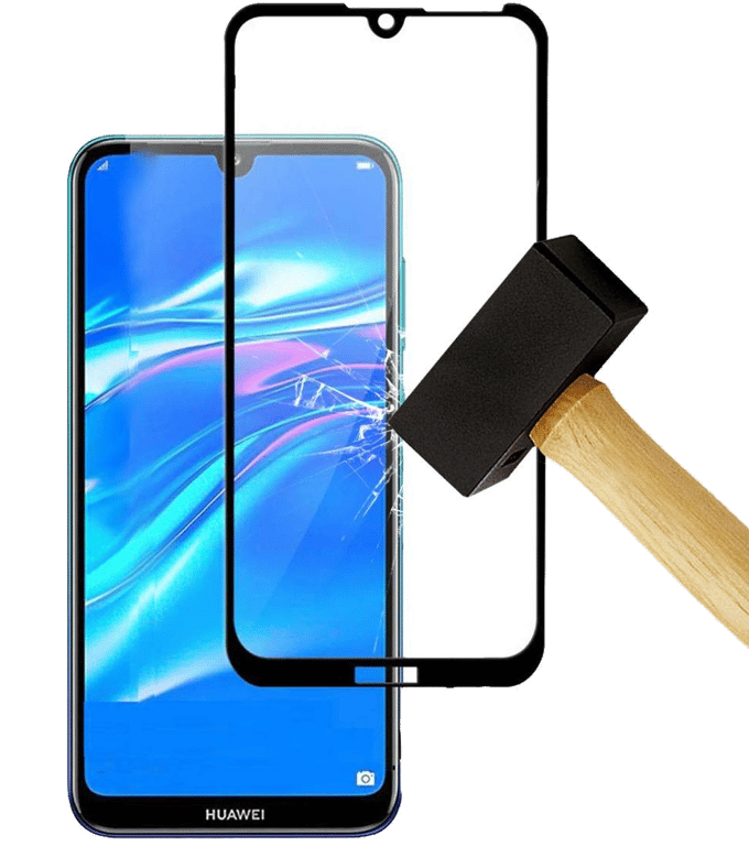 Film verre trempé 4D Noir compatible Huawei Y6 2019