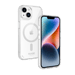 Coque antibactérienne antichoc magnétique invisible pour Apple iPhone 14, Transparente