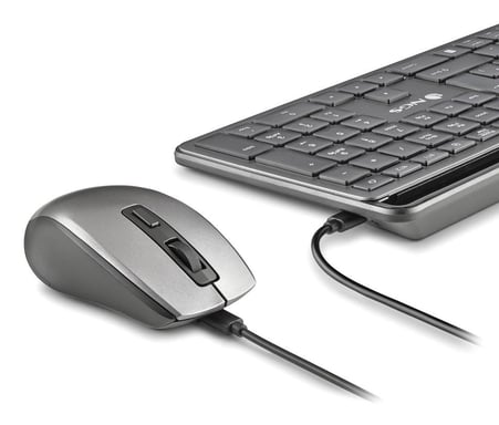 NGS ECLIPSE clavier Souris incluse maison/bureau RF sans fil + Bluetooth QWERTY Anglais Gris