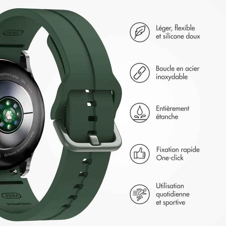 Bracelet Samsung Galaxy Watch 7 20mm - vue 3