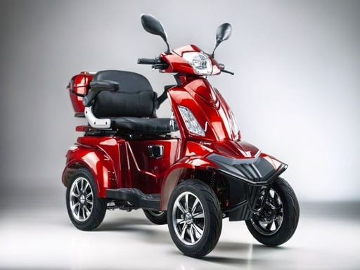 Scooter movilidad reducida Assistant II 1000W – Autonomía 50 km – Ruedas 10'' – Rojo