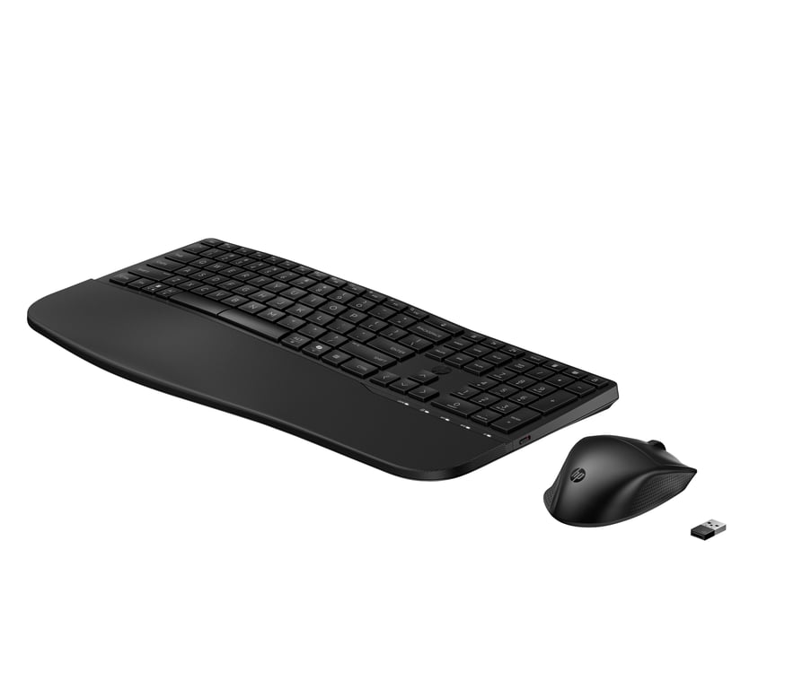 HP Store 3Pl Clavier Souris Incluse Bureau Rf Sans Fil + Bluetooth Noir - Excellent État