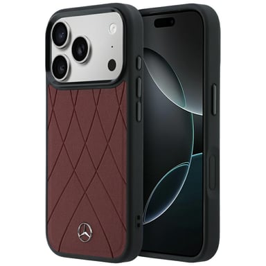 Étui Mercedes Crossed Lines pour iPhone 18 Pro Max / 17 Pro Max, couleur bordeaux