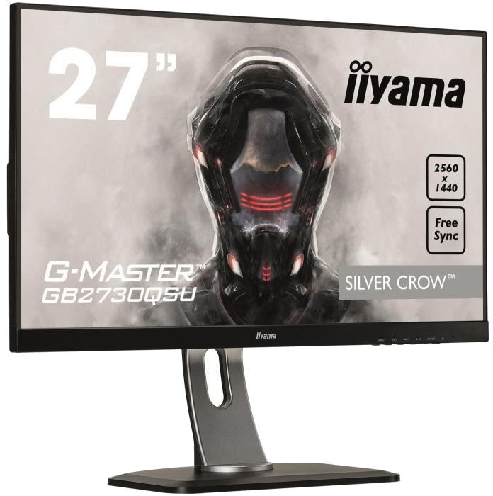 Écran PC Gamer - IIYAMA GB2730QSU-B1 - 27 WQHD - Dalle TN - 1 ms - 75 Hz - DisplayPort / HDMI / DVI 