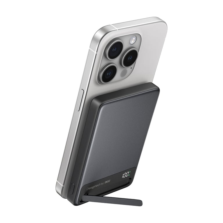PB MagPro Slim 10k mAh Magnet+2 USB C+cbl USB C Bk