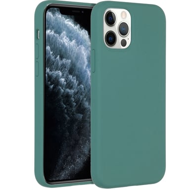 Accezz Coque Liquid Silicone pour Apple iPhone 12 (Pro) - Vert foncé