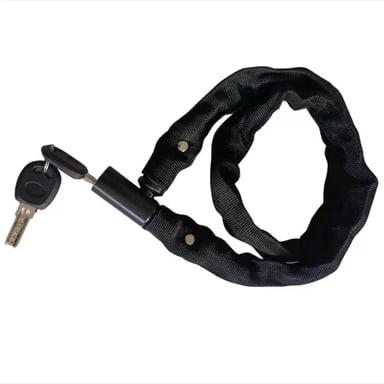 Antirrobo Para Bicicleta - Candado Antirrobo - Cadena De Acero - 88 Cm - Seguridad Reforzada - Negro