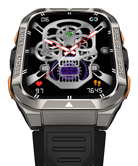 Blackview W80 Pro Montre connectée GPS avec écran de 1 91 pouce batterie de 900 mAh et lampe torche LED intégrée pour les sports de plein air - vue 3