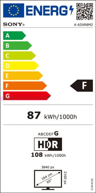 Televisore QD-OLED Bravia 8 II 2025 65'' 164 cm 4K UHD Argent sombre