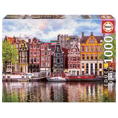 Puzzle de 1000 piezas - Las casas danzantes de Ámsterdam, un reto divertido