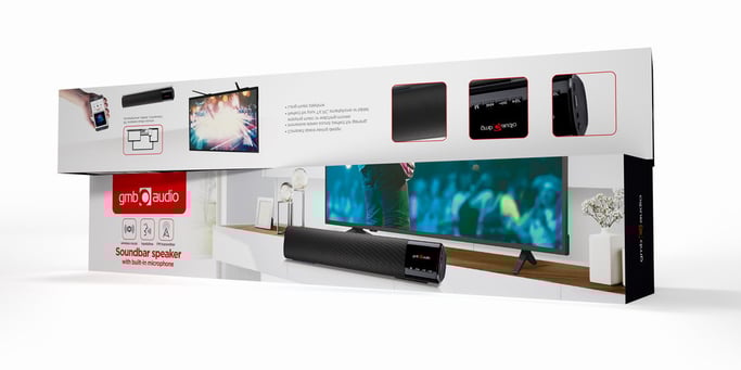 Gembird SPK-BT-BAR400-01 haut-parleur portable et de fête Enceinte portable stéréo Noir 10 W