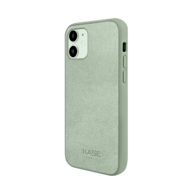Funda de gamuza Alcantara para Apple iPhone 12/12 Pro, verde aguacate